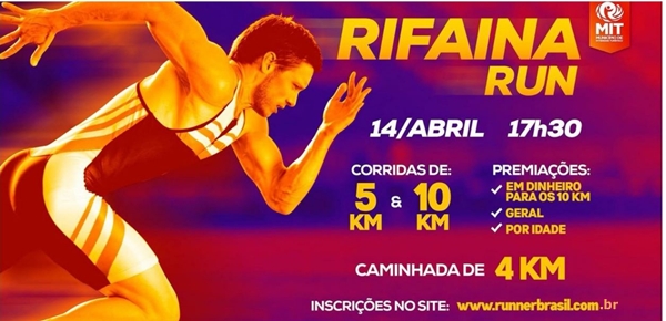 RIFAINA RUN TEM EXPECTATIVA DE RECEBER CENTENAS DE COMPETIDORES NESTE SÁBADO