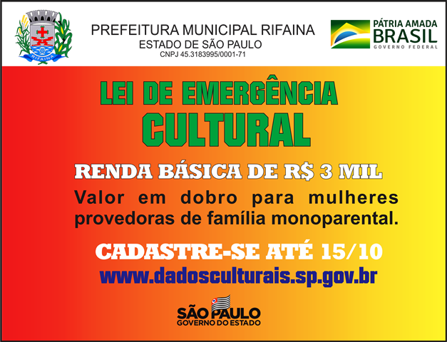 LEI EMERGÊNCIA CULTURAL