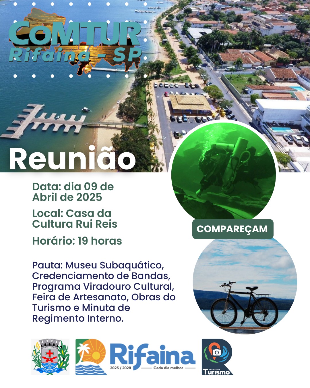 COMTUR convoca reunião para definição de eventos em Rifaina